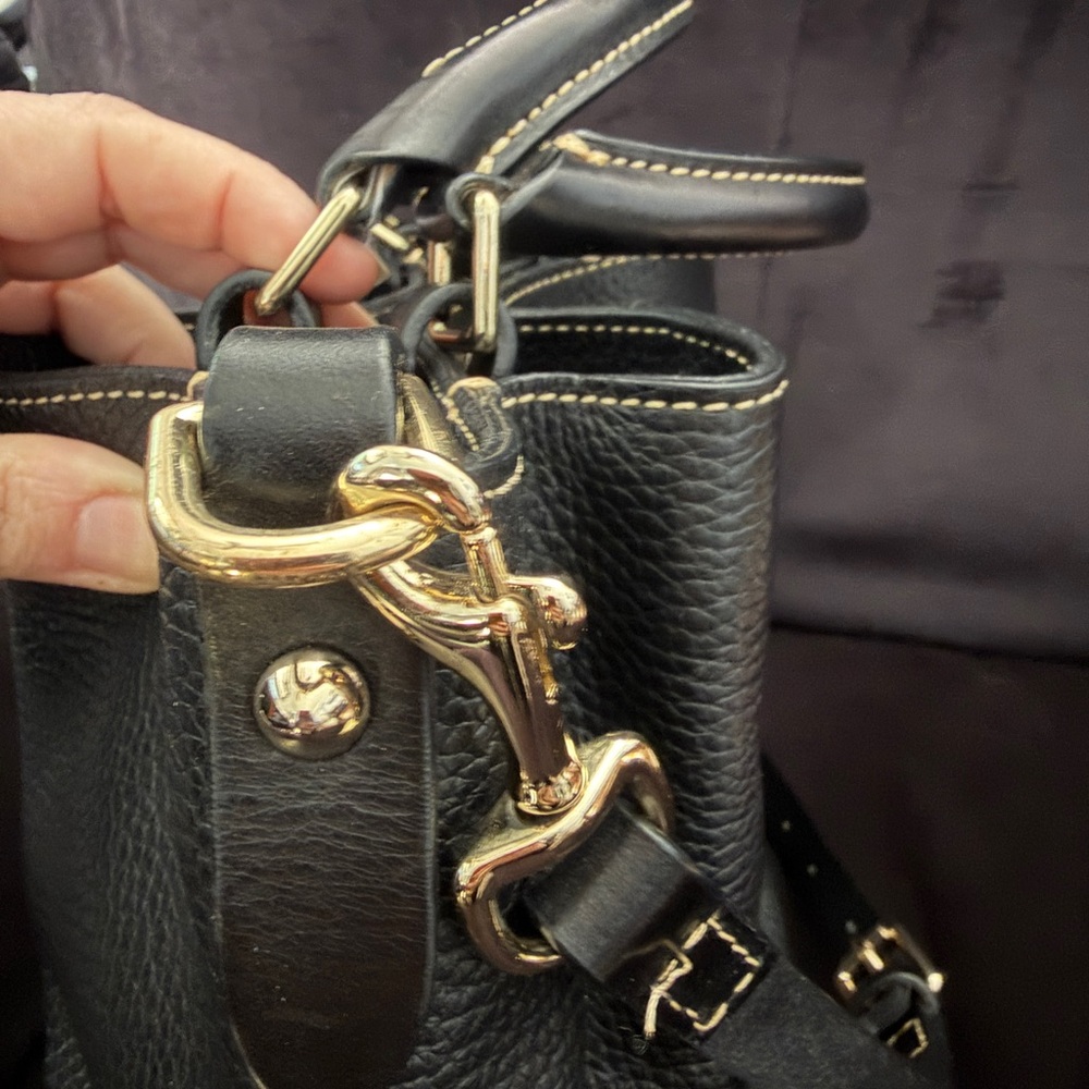 Dooney & Bourke Black Pebbled Leather Shoulder Bag - Picture 4 of 6